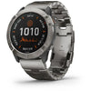 Garmin fnix® 6X - Pro Solar Edition Pro Solar - Titanium with Vented Titanium Bracelet MultiSport Smartwatch