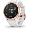 Garmin fnix® 6S - Pro and Sapphire Editions Pro - Rose Gold Tone with White Band MultiSport Smartwatch