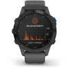 Garmin fnix® 6 - Pro Solar Edition Black with Slate Gray Band MultiSport Smartwatch