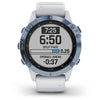 Garmin fnix® 6 - Pro Solar Edition Mineral Blue Titanium with Whitestone Band MultiSport Smartwatch