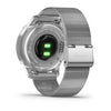Garmin vívomove® Luxe Silver Stainless Steel Case with Silver Milanese Band Fitness Tracker Smartwatch