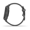 Garmin Venu® Sq Slate Aluminum Bezel with Shadow Gray Case and Silicone Band Fitness Tracker Smartwatch